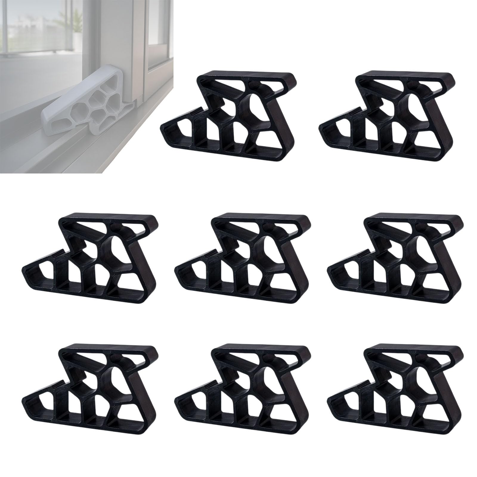 Patio Door Stop French Door Stopper for Sliding Window and Door Tracks (A*8)