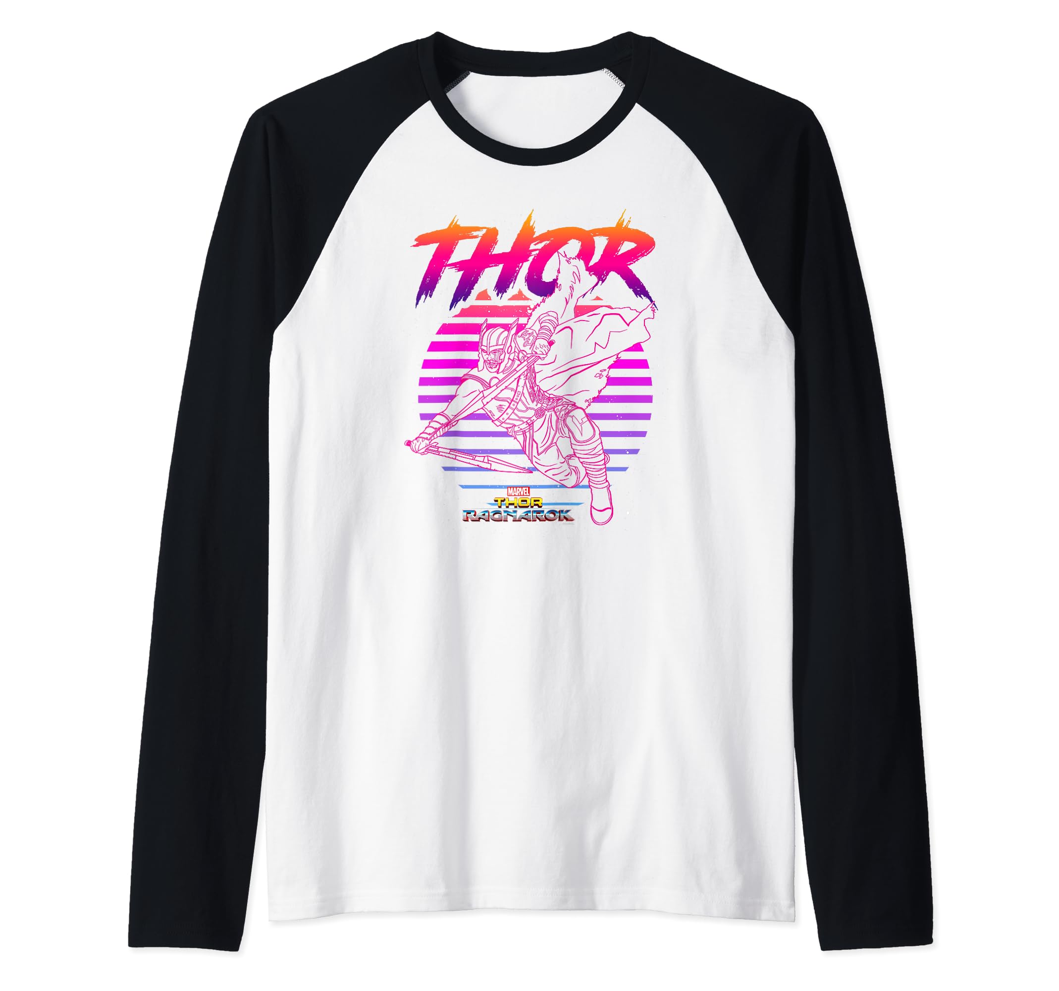 Maillot baseball Thor Ragnarok vêtement Marvel rétro imprimé striped - 2