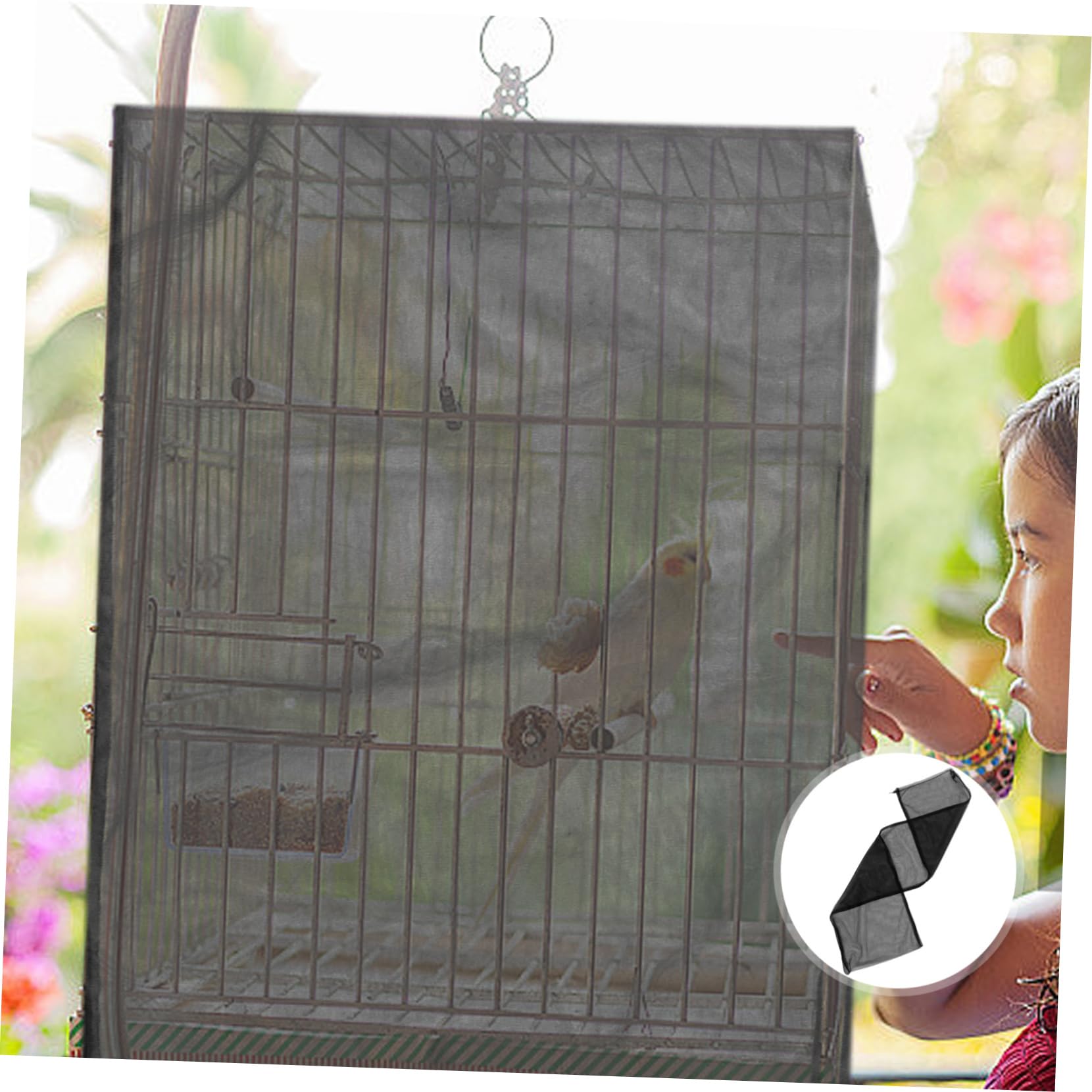VANZACK Birdcage Cover for Night Parrot Cage Net Parakeet Birdcage Accessories Large Bird Cage Cover