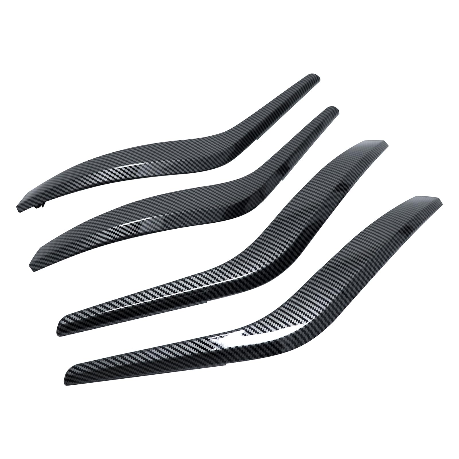 4Pcs Interior Door Handle Cover Fit for BMW X1 E84 2010 2011 2012 2013 2014 2015 2016 Replace for 51412991775 51412991776, Glossy Black Carbon Fiber Pattern