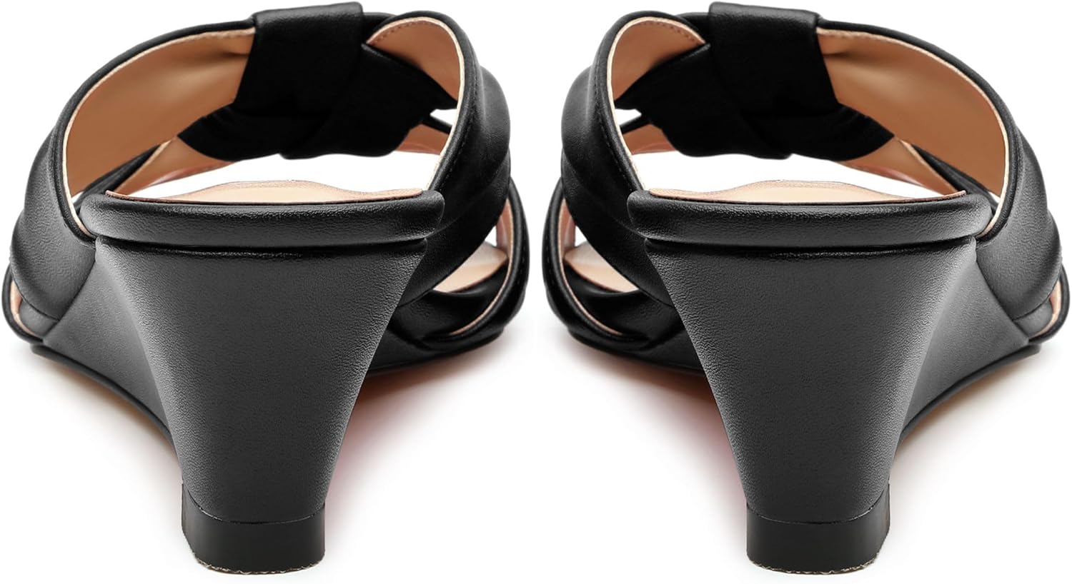 Wedges sandals for women Open Toe Wedge Heels Womens wedge Sandals Round Toe Matte Heeled Sandals Slip on Casual shoes 2 inch - Image 6