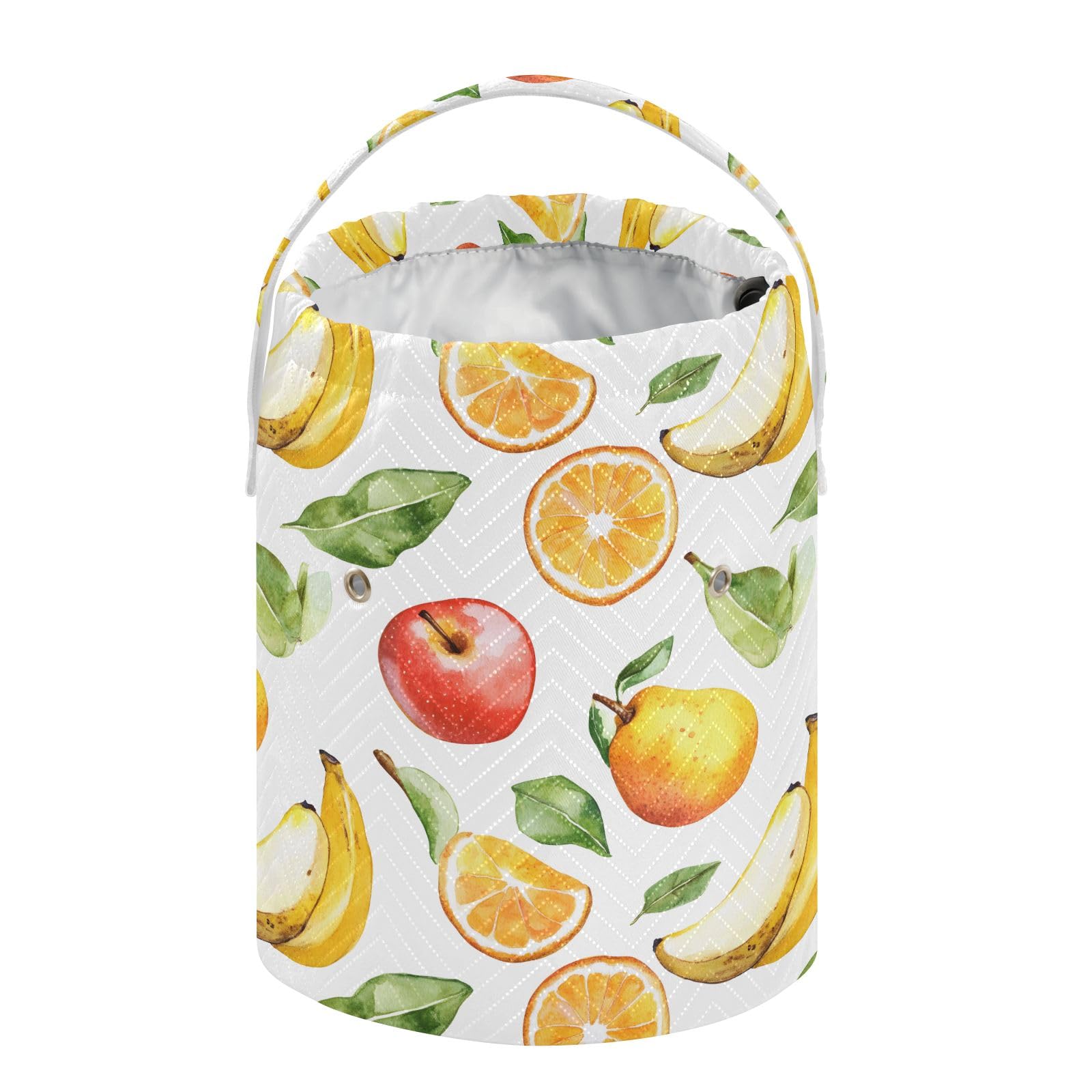 Yarn Storage Bag Small Crochet Bag Knitting Bag Organizer Apples Oranges Bananas Yarn Bags for Crocheting Basket