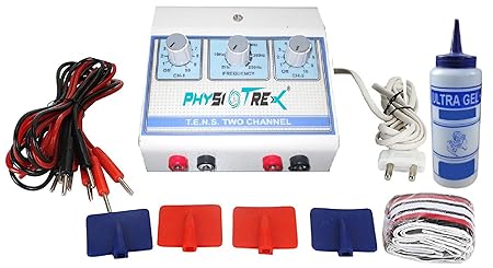 PHYSIOTREX Physiotherapy Equipment Electrotherapy Mini Tens 2 Channel Mini (Transcutaneous Electrical Nerve Stimulation) with 1 Year Warranty