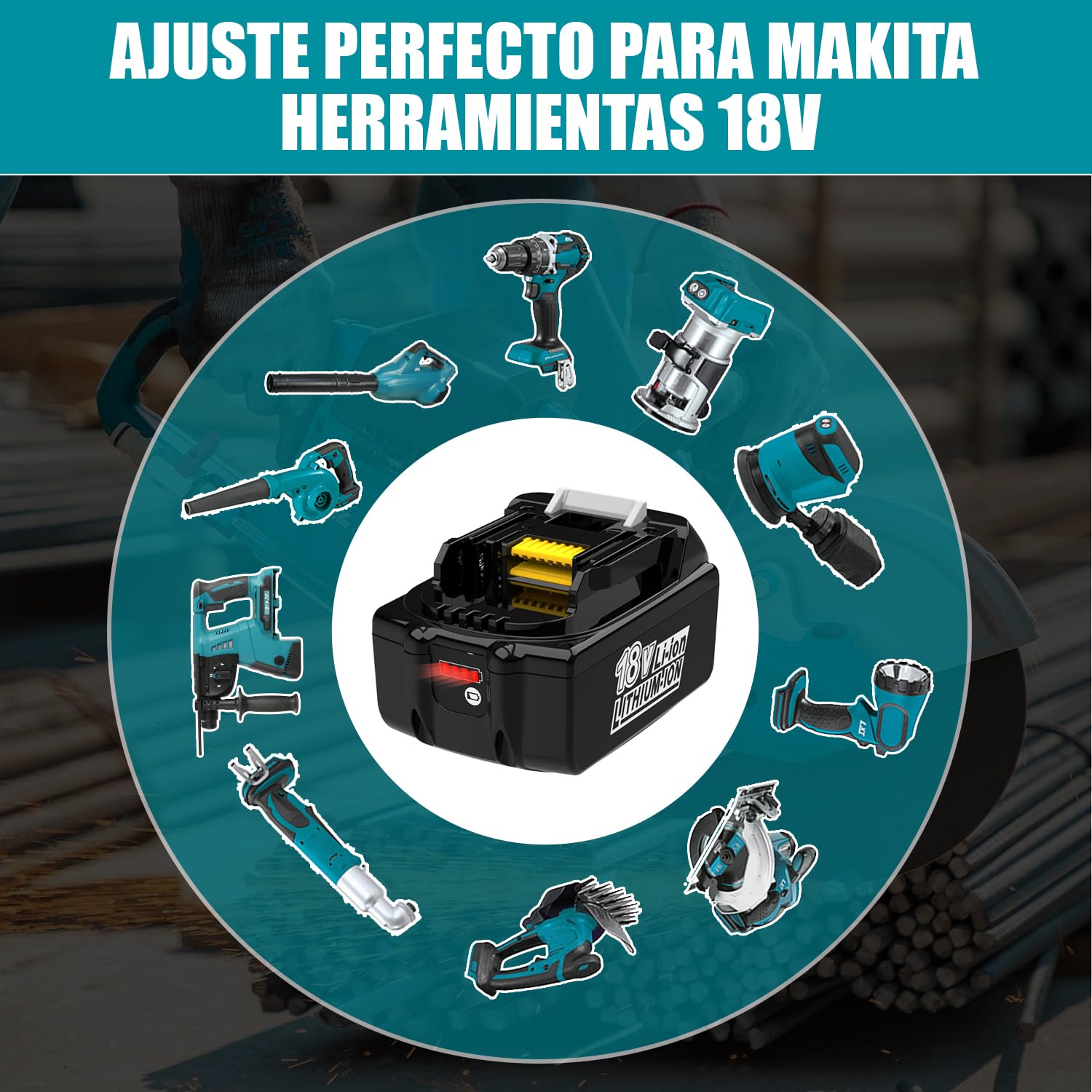 Paquete de 2 baterías de Repuesto de 18 V y 5,5 Ah para Makita | Compatible con Makita 18V BL1860B BL1860 BL1850 BL1850B BL1840 BL1830 BL1840B