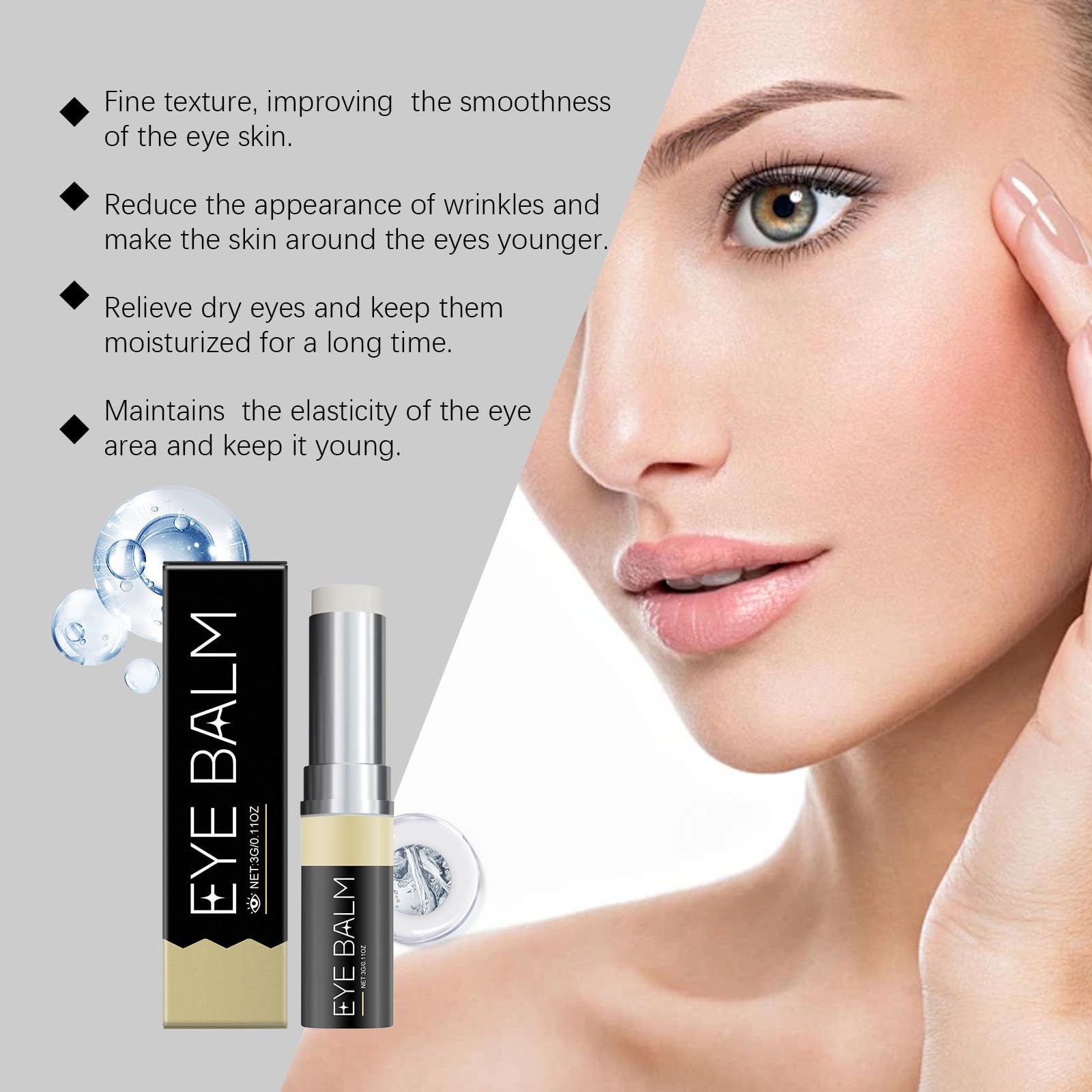 Lumibalm elimina le borse sotto gli occhi in pochi minuti, il bastone Lumibalm, elimina le occhiaie e le linee sottili, bastone anti-invecchiamento, crema per gli occhi immediatamente rassodante (2