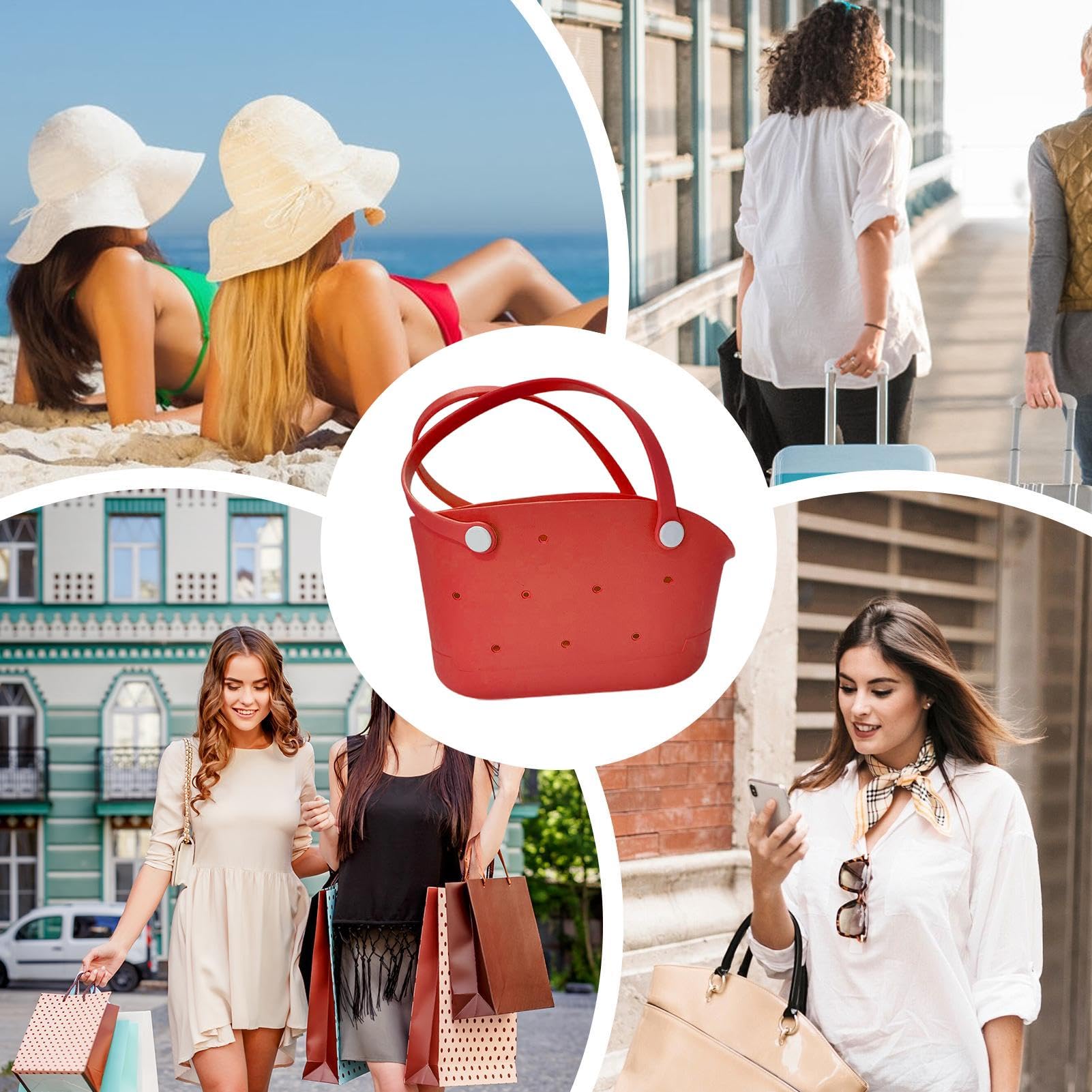 Bolsa de mano de EVA | Pequeña bolsa de playa impermeable | Accesorios de viaje lavables a la moda, portátil para hombres y mujeres