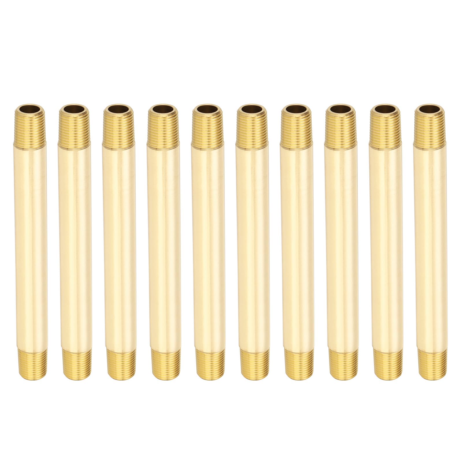 PATIKIL 1/8" x 1/8" NPT Maschio Raccordi in Ottone Lungo Nipple, 25Pezzi 4" Lungo Raccordi Tubo Dritto Connettore Prolungatore Per Carburante, Aria, Acqua, Olio, Gas Sistemi