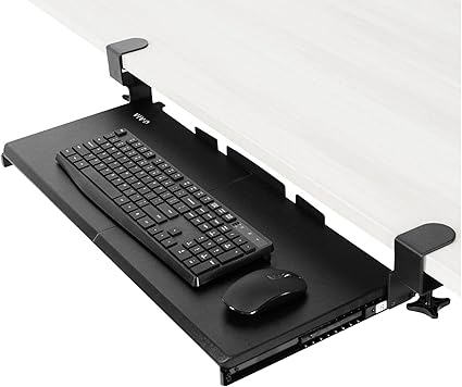 VIVO Large Keyboard Tray Under Desk Pull Out with Extra Sturdy C Clamp Mount System, 27 (33 Including Clamps) x 11 Inch Slide-Out Platform Computer Drawer for Typing, Black, MOUNT-KB05E VIVO Large Keyboard Tray Under Desk Pull Out with Extra Sturdy C Clamp Mount System, 27 (33 Including Clamps) x 11 Inch Slide-Out Platform Computer Drawer for Typing, Black, MOUNT-KB05E