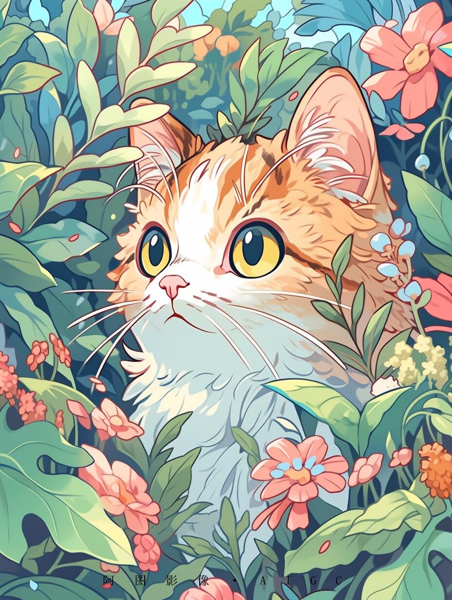 JWPSHIJIE Kits De Point De Croix Estampé Bricolage, Animaux Kit