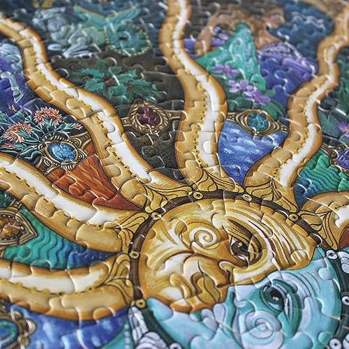 Miniatura 5 de Moruska Rompecabezas de 500 piezas para adultos, rompecabezas de constelación del zodiaco, rompecabezas de astrología de mandala redondo, genial y