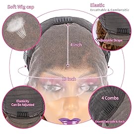 Chesma Honey Blonde 4/27 Ombre Lace Front Wig Human Hair 13x4 HD Highlight Deep Wave Lace Frontal Wigs Glueless Wigs 180 Density(22 Inch)