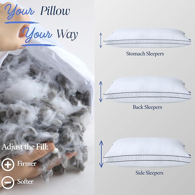 Almohada Memory Foam Ajustable - 71x15 cm - Soporte Cervical - Funda de Algodón miniatura 2