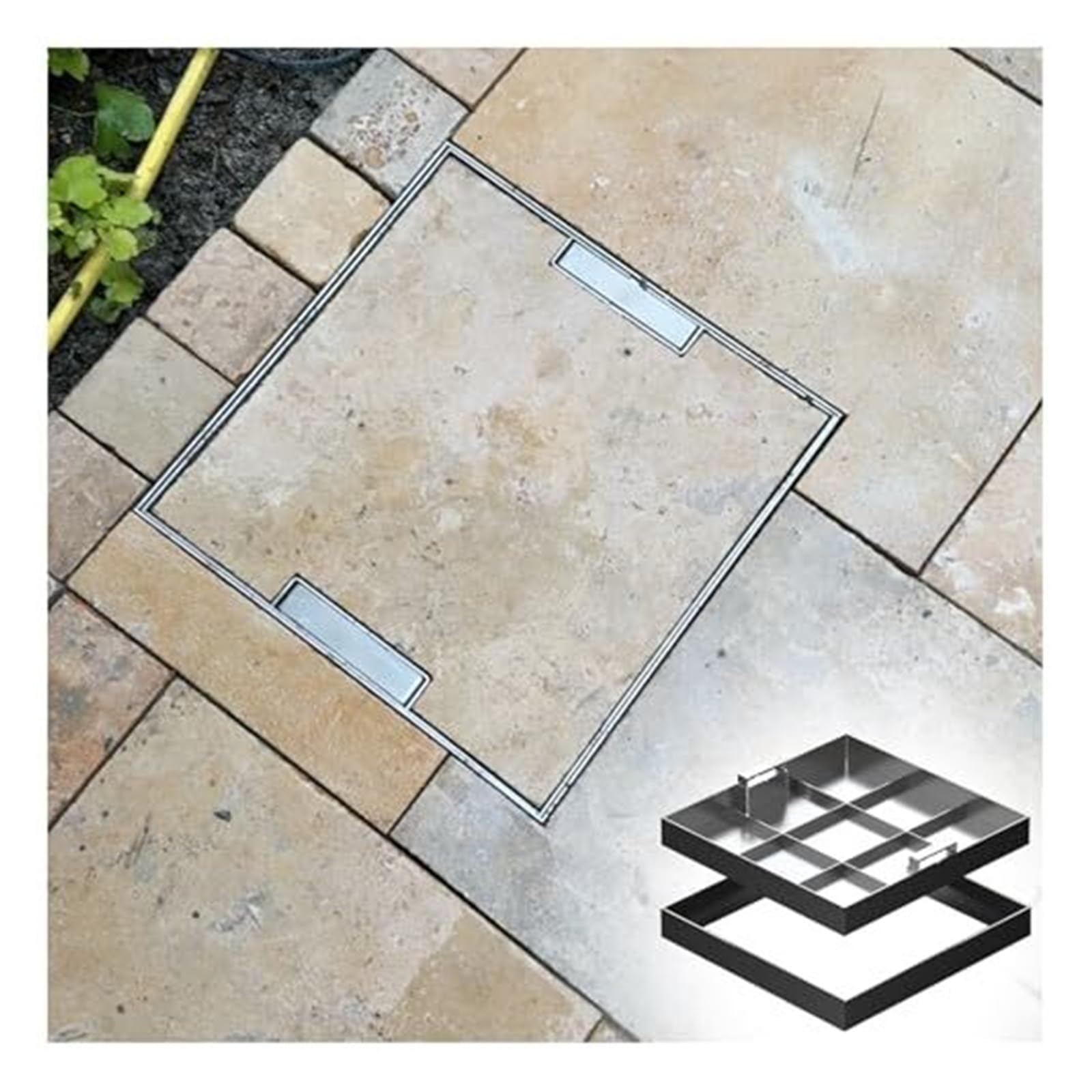 Plaque d'égout invisible pour sublimer votre terrasse et masquer la fosse septique