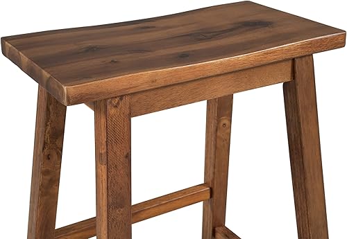 Miniatura 8 de Juego de mesa de comedor rústica de 3 piezas con altura de mostrador juego de bistró de madera maciza con 2 cajones de almacenamiento mesa de