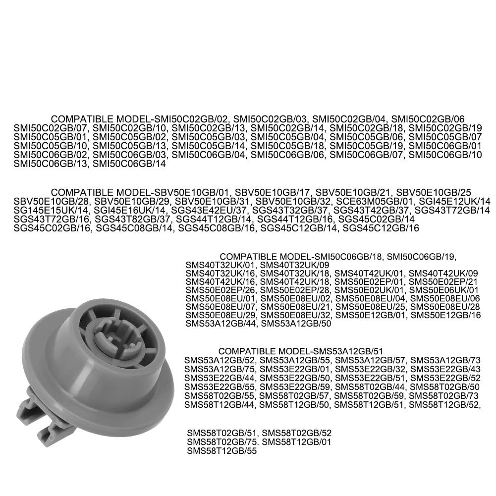Ruote a rullo per cestello inferiore 611475 165314 00611475, compatibili con Bosch, compatibili con Siemens, ricambi per lavastoviglie domestiche (12 pezzi)