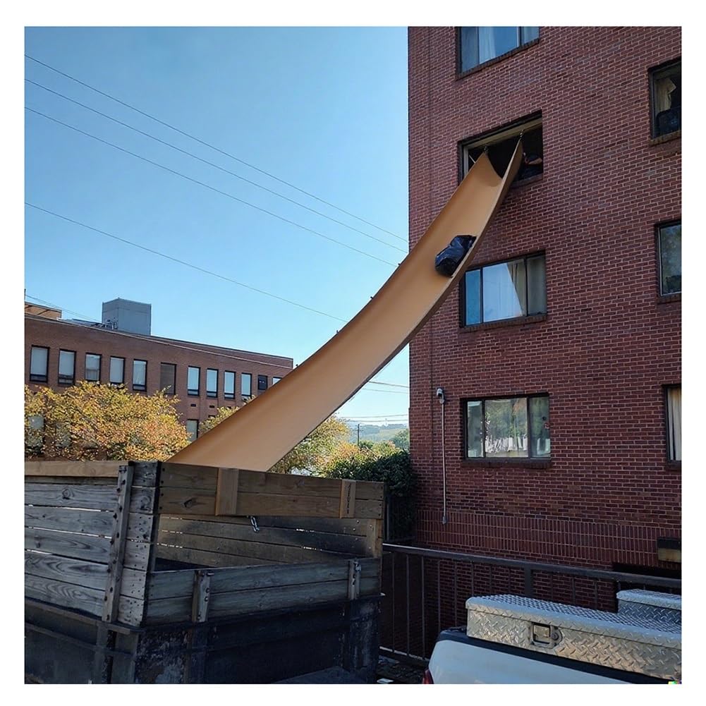 GLDYTVF Canvas Chute, Heavy-duty Tarpaulin - Temporary Construction Site Cargo Handling Chutes for Unloading in High-rise Buildings And Warehouses (110 Lb, 2x10 M)