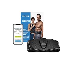 Compex Corebelt 3.0 – Cintura con Elettrostimolazione Addominale e Lombare (EMS) – 6 programmi per Ottenere Un Addome più Piatto e tonico
