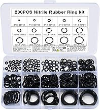 200pcs O-ring seals, 15 sizes rubber gasket seals, electrical seal kit, insulated pipe plumber seal O-ring gasket combination set