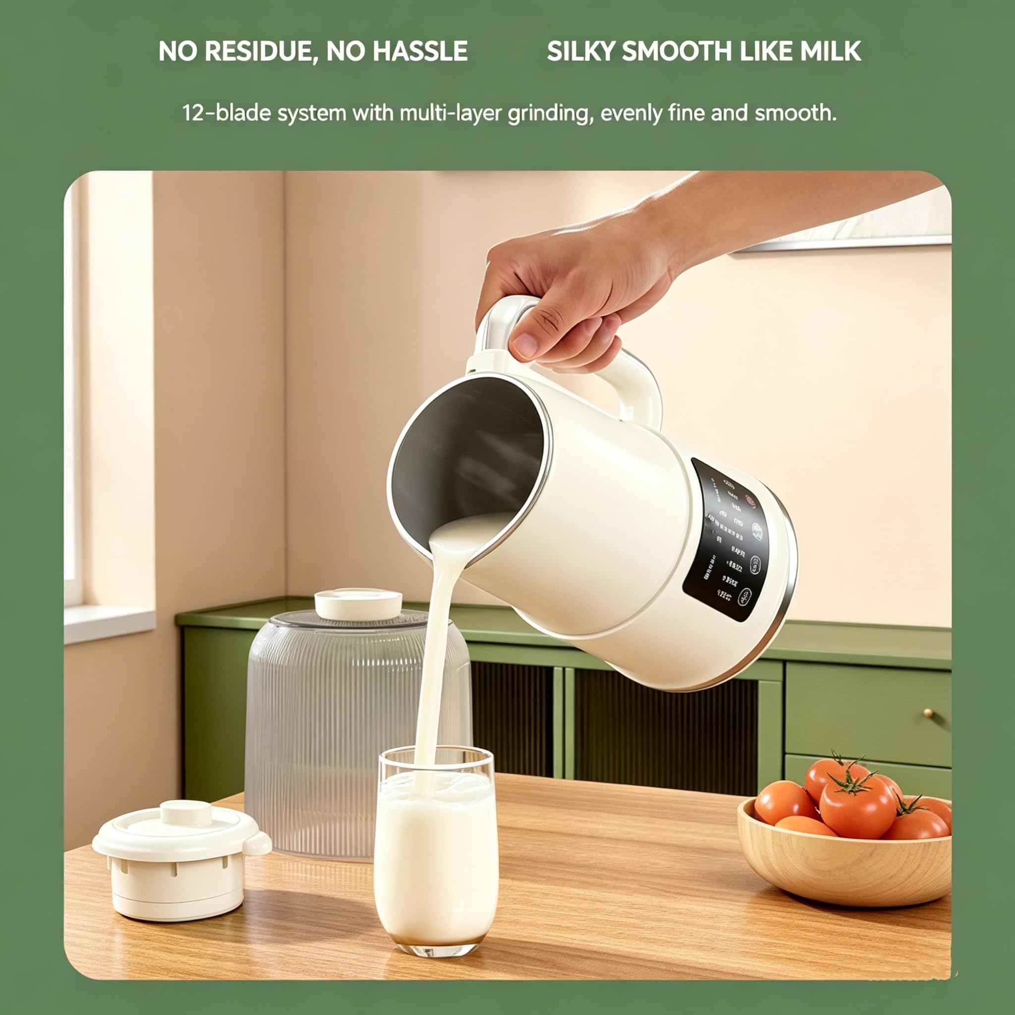 Automatyczny Blender Do Mleka Orzechowego 800 W, 1700 Ml Na Bazie Roślin