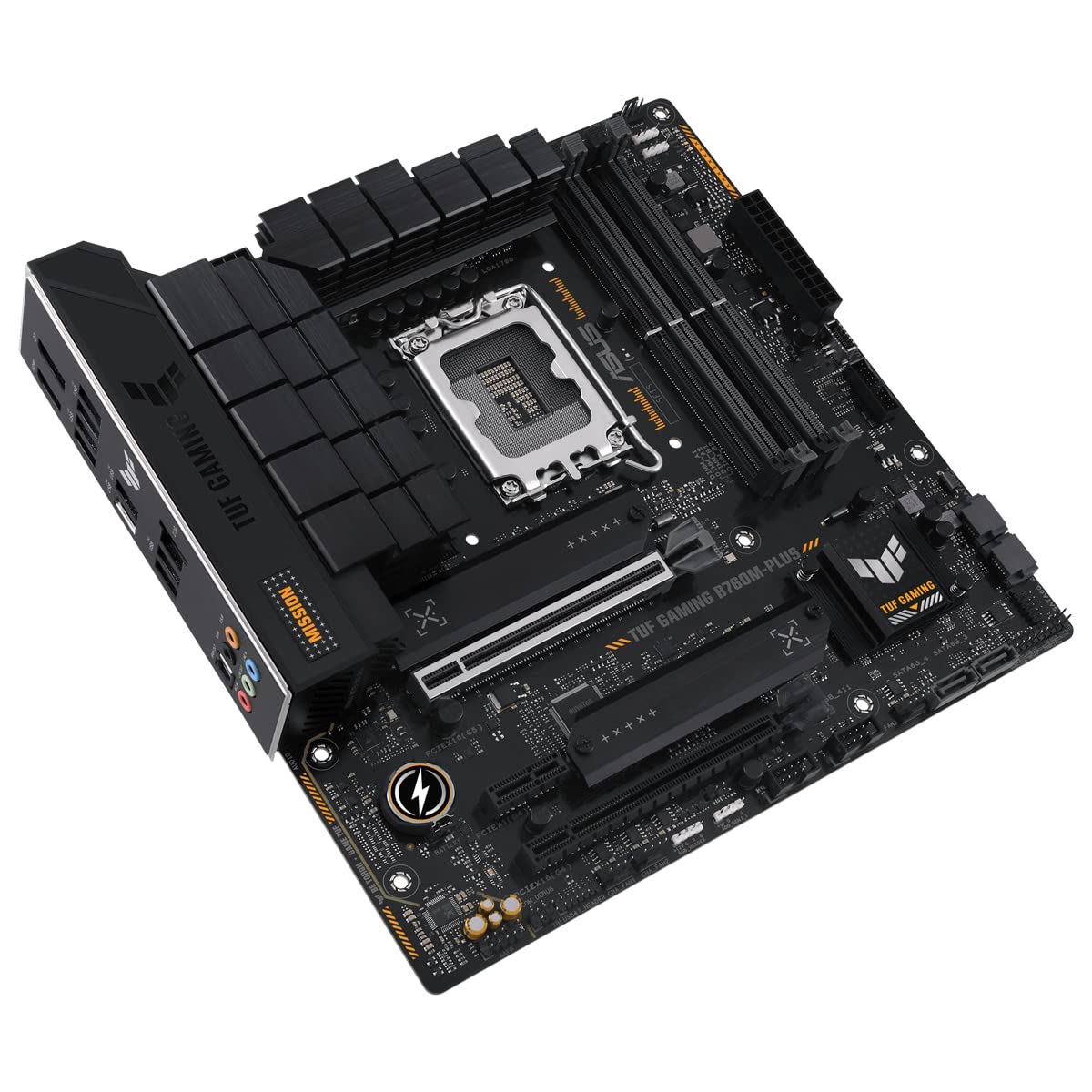 ASUS TUF Gaming B760M-PLUS Scheda madre Intel B760, LGA 1700, mATX, DDR5, PCIe 5.0, 2 slot M.2, WiFi 6E, USB 3.2 Gen 2, Type-C, Nero