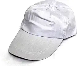 3 peças. Boné Branco Tecido Poliéster Bordado Sublimação Transferência de Calor Boné Ajustável Branco Liso