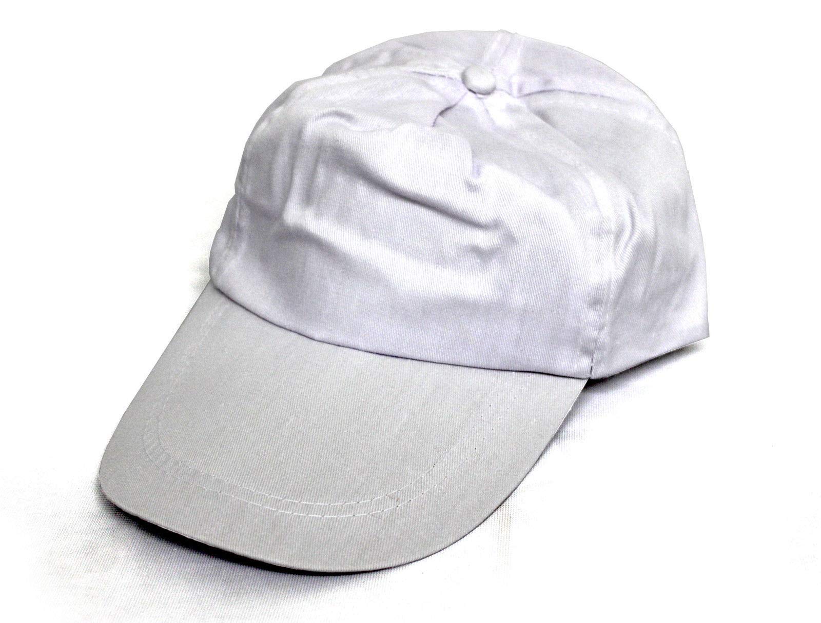 Cap White Fabric Polyester Sublimation or Embroidery Heat Transfer Adjustable HAT Blank Plain