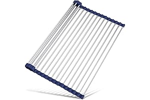 Tomorotec Sink Cover Over Sink Drying Rack Roll Up Dish Drying Rack...
