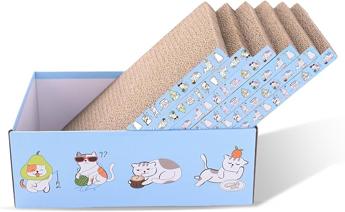 Amazon.com : cat Scratcher Cardboard with Box cat Scratch pad cat ...