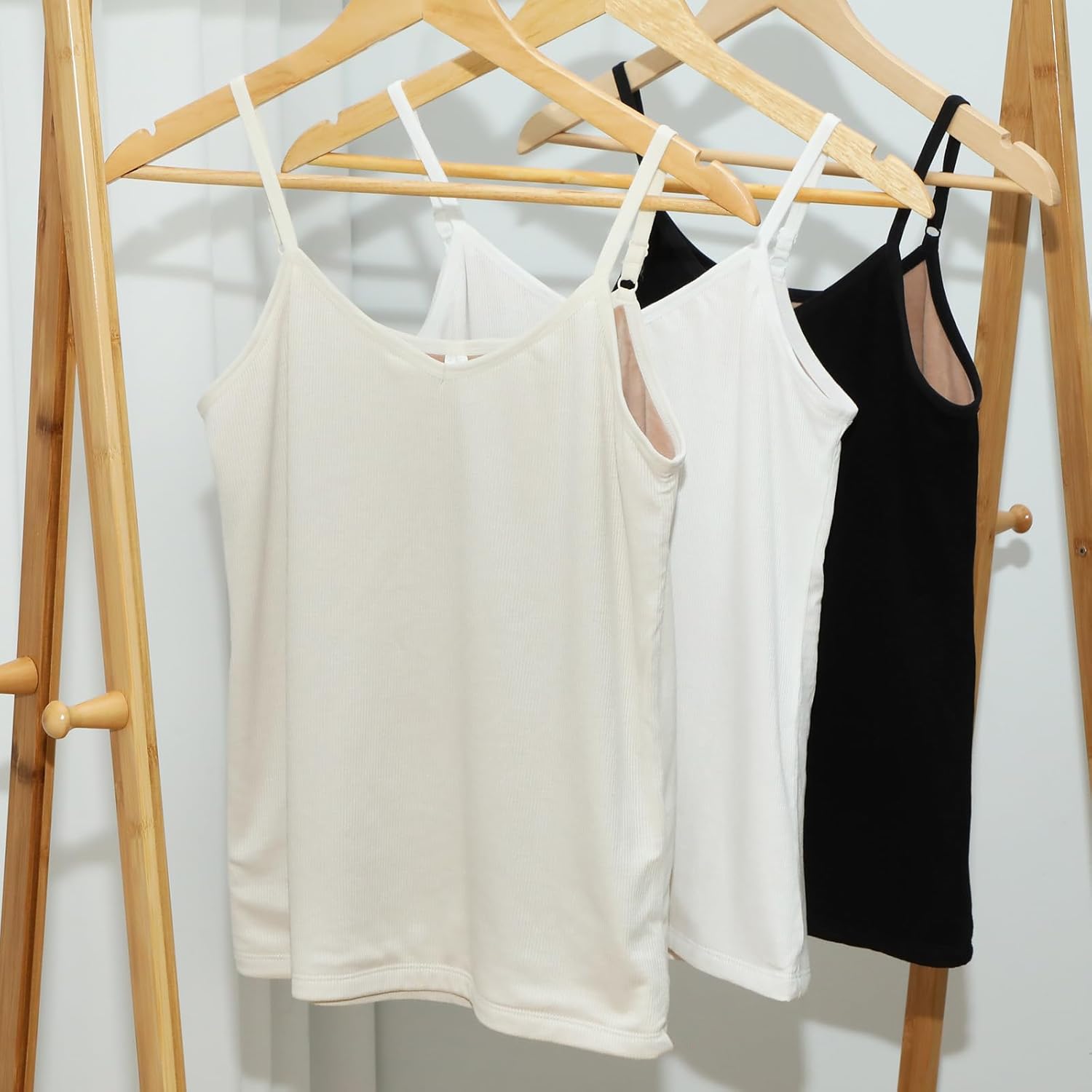 Xtinmee Women Thermal Tank Tops Spaghetti Straps Camisole Fleece Lined Undershirt Underwear - Image 3