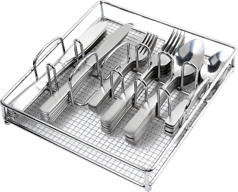 Gibson Home Abbevile Juego de cubiertos de 61 piezas - Plata