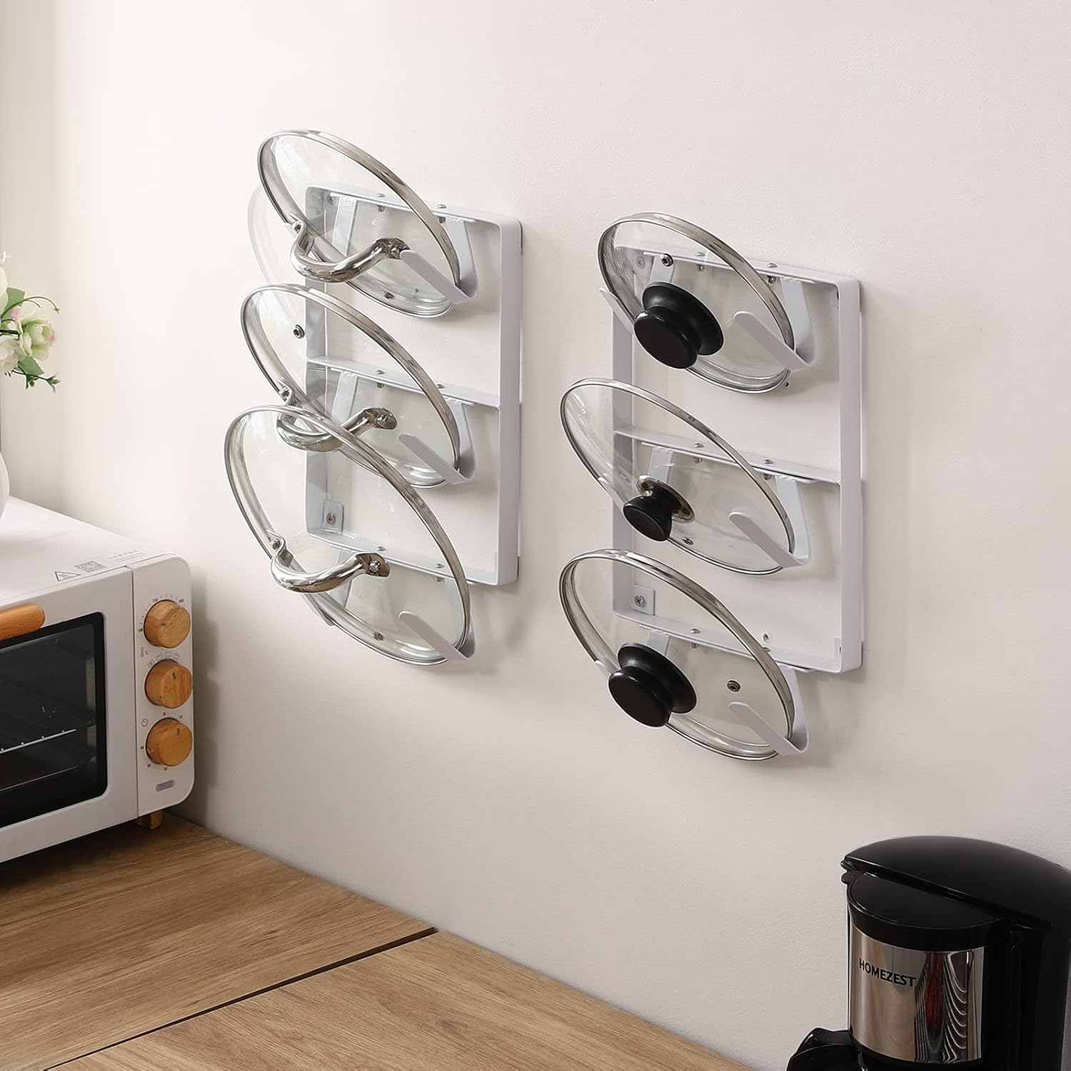 KES Pot Lid Organizer for Door/Wall Mount, Kitchen