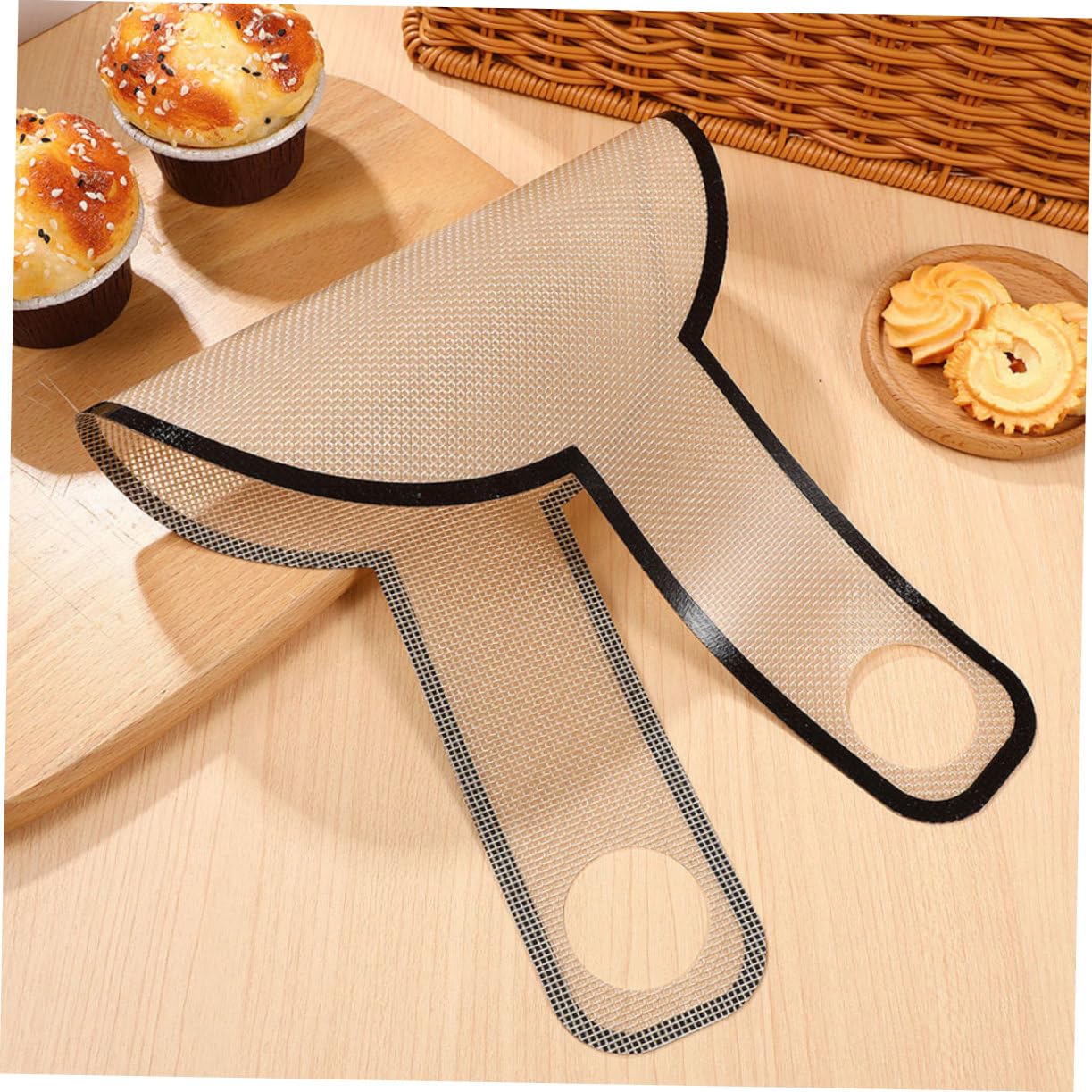 Cabilock 3 Series Alfombrillas De Silicona Para Hornear Pan Antiadherentes Y Resistentes Al Calor Estera De Hornear Para Pan Para Cocina Y Repostería De Limpiar Y Uso Seguro 2 Piezas X 3