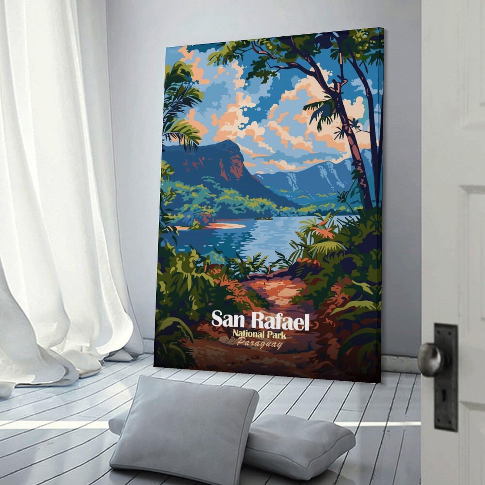 Junmoney Decorative Wall Artwork San Rafael National Park Paraguay, 24x36inch(60x90cm), for Lounge, Bedroom Or Personal Spaces, Gift Idea for Housewarming And Birthdays