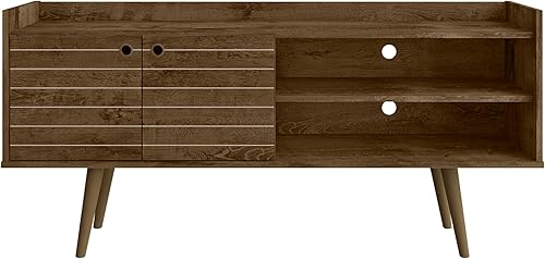 Bogart - Soporte de TV moderno de mediados de siglo de 53.54 pulgadas, recomendado para pantallas de 46 a 50 pulgadas, centro de entretenimiento con