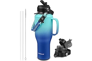 Cars Water Bottle - 40oz Insulated Water Bottle with Handle & Straw Lids