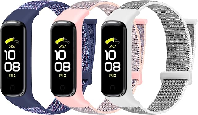 TumpCez Solo Loop Nylon Straps Only Compatible with Samsung Galaxy Fit 2 Strap for Women Men, Adjustable Lightweight Breathable Comfortable Sports Replacement Wristband for Samsung Galaxy Fit2 SM-R220