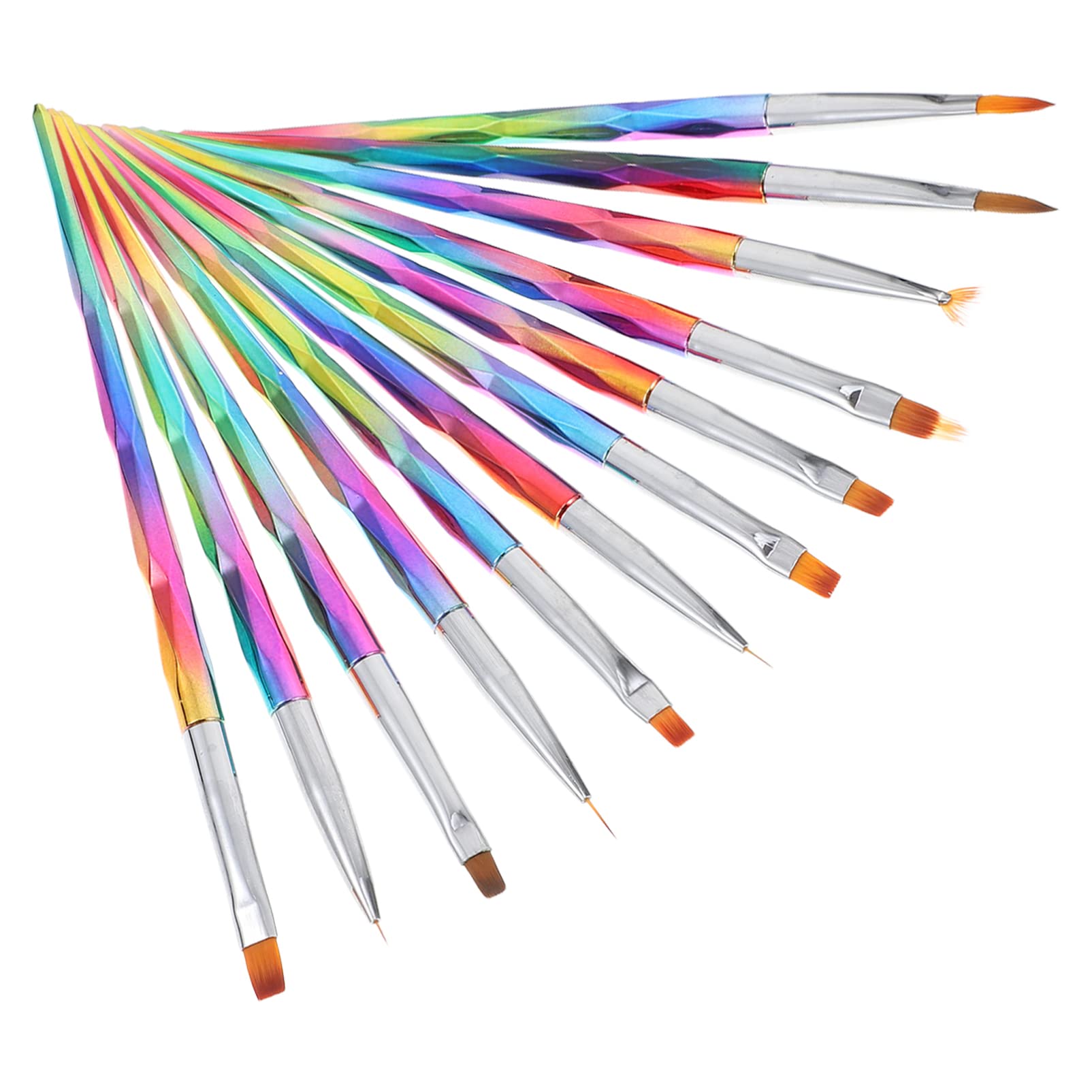 FRCOLOR 48pezzi Pennelli Per Nail Art Professionali Di Strumenti Per Manicure e Decorazione Unghie Per Saloni e Fai Da Te Facile Da Usare e Riutilizzabile