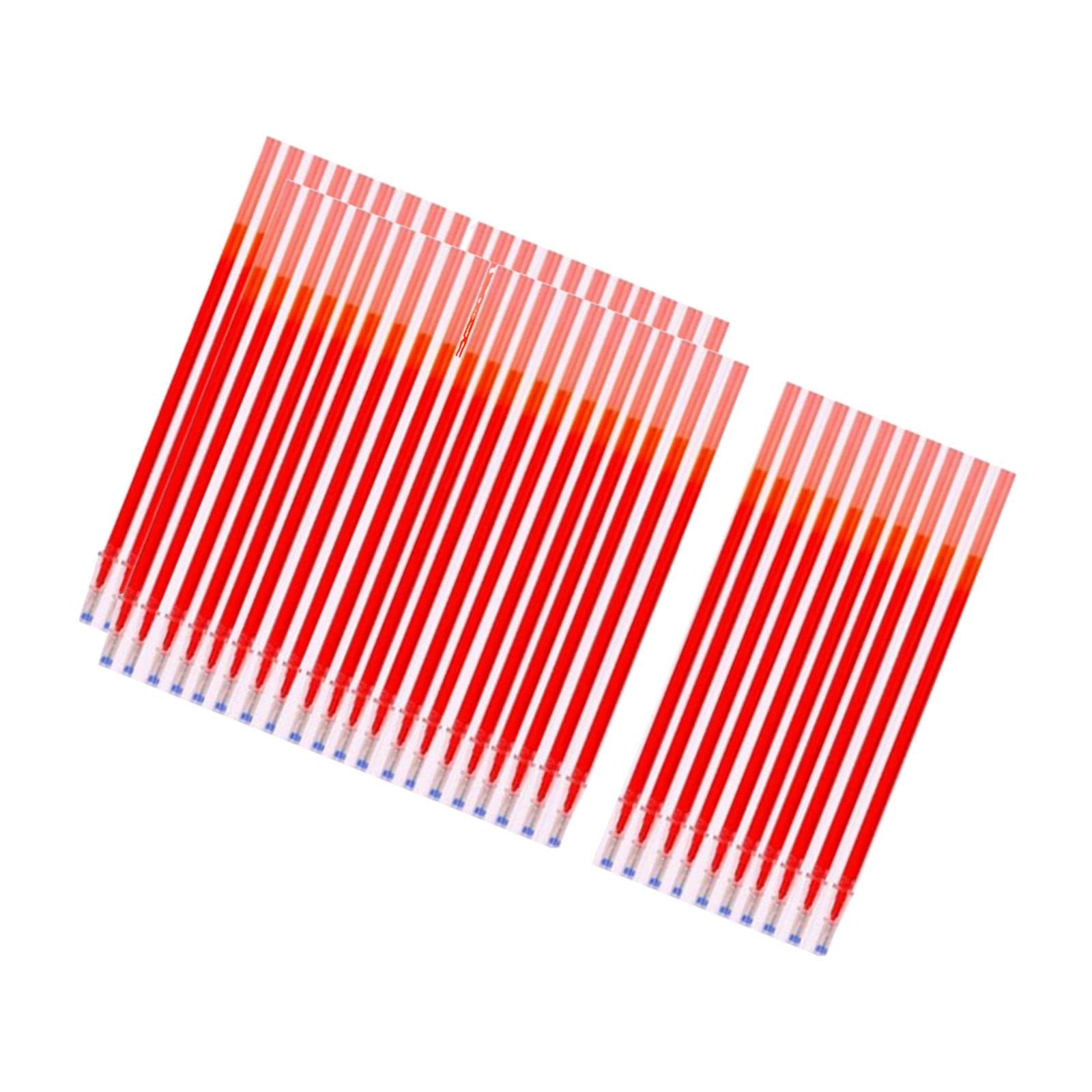 Juego de 10 recambios de bolígrafo borrables con calor para costura, 50 unidades, color rojo