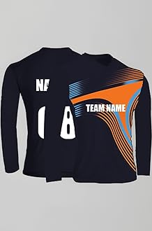 Cricket Sports Jersey for Men With Team Name and Number Printed - Full Sleeves T-Shirt Dodr1009-C100111-C-FS