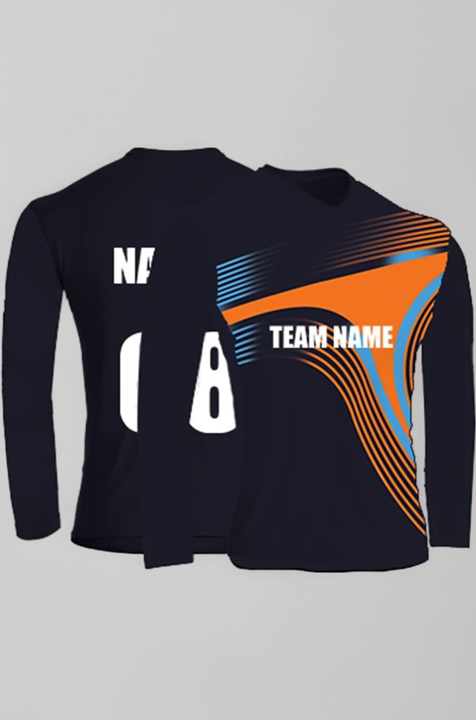 Cricket Sports Jersey for Men With Team Name and Number Printed - Full Sleeves T-Shirt Dodr1009-C100111-C-FS