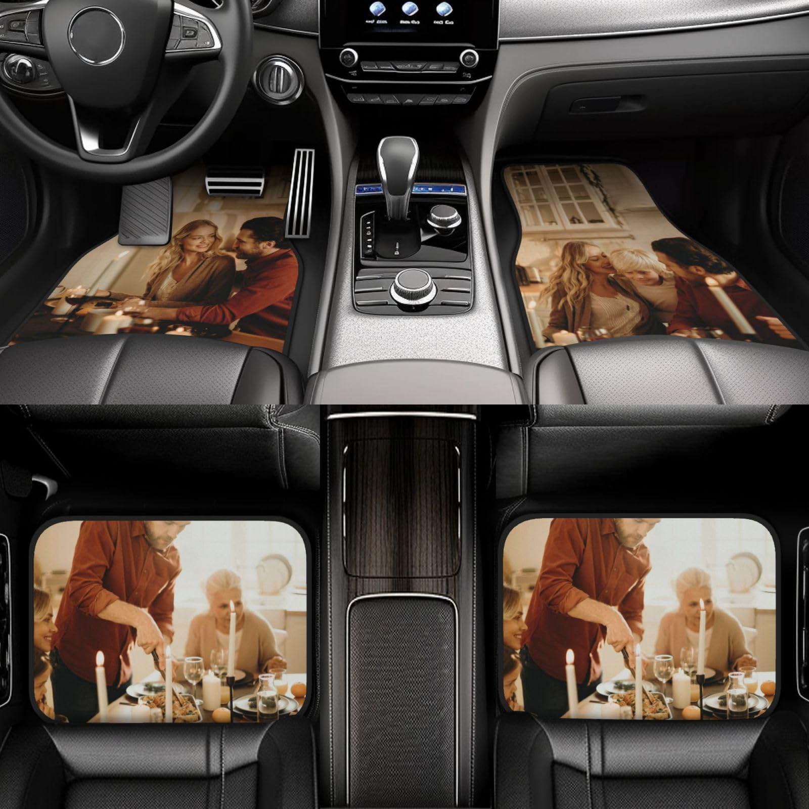 Mushroom Aesthetics Witch Auto Fußmatten - 4-teiliges Set Pilz Design