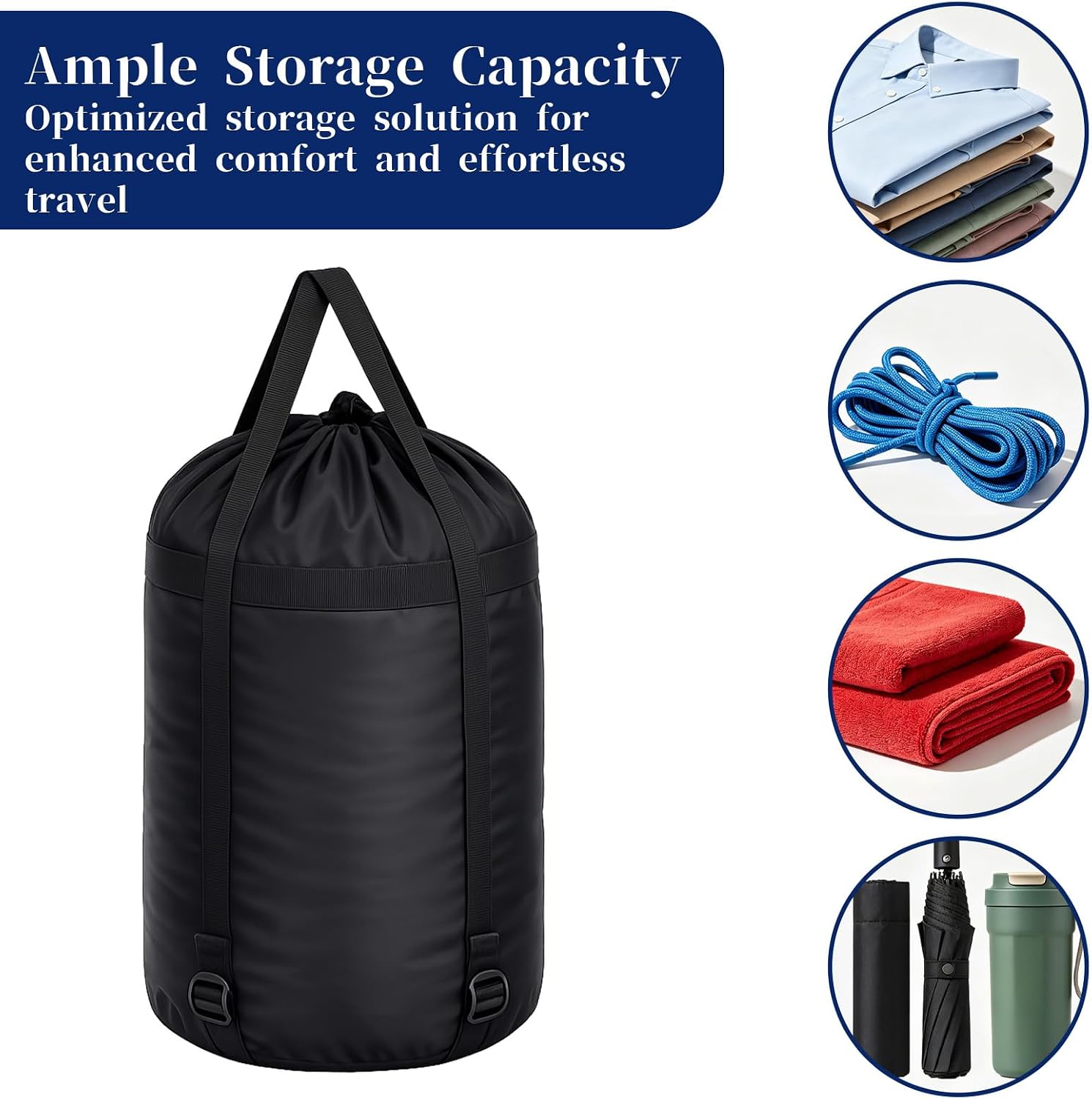 30 L Compression Sack for Sleeping Bag, Water Resistant Sleeping Bag Stuff Sacks Outdoor Ultralight Storage Bags Space Saving Storage Sack Sleepings Bags Accessories for Camping Hiking Travel