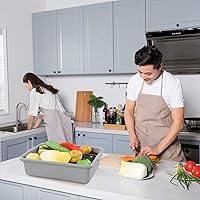 Vista 6 de Caja de bañera de autobús comercial de 13 L, paquete de 3 tinas para lavabo, color gris