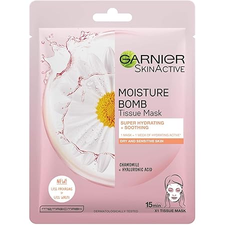 Garnier SkinActive Moisture Bomb Camomile Tissue Mask, 28g