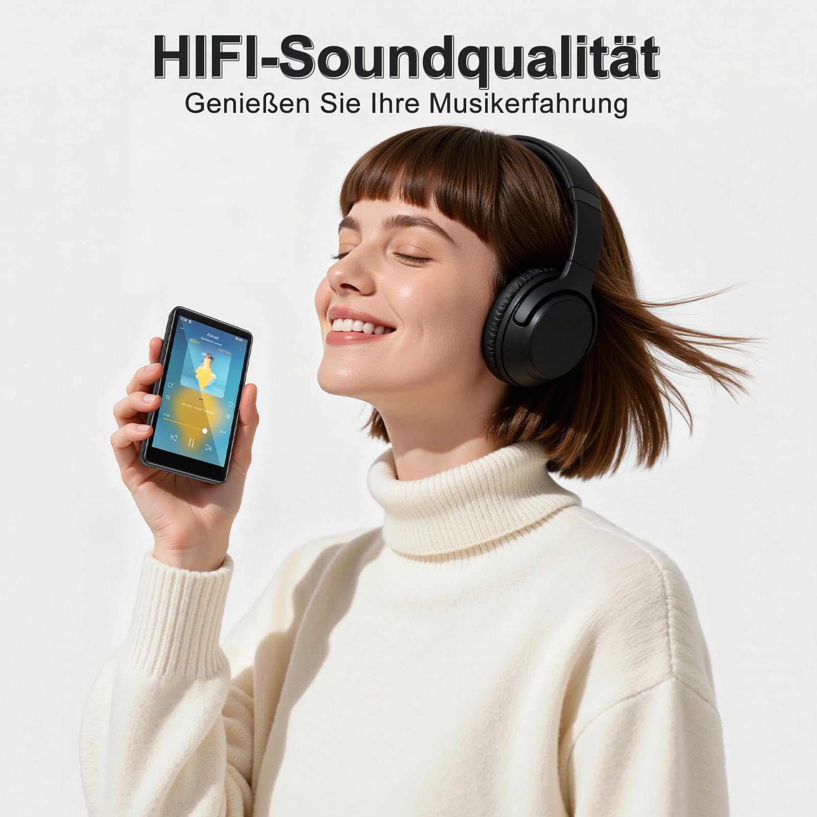 Diofox 160GB MP3 Player mit Bluetooth und WiFi, Android 13.0 MP3 Player Spotify, 4,02-Zoll Touchscreen MP3 MP4 Player, Amazon Music, Deezer, FM Radio, Play Store, HiFi Musik Player mit Lautsprecher