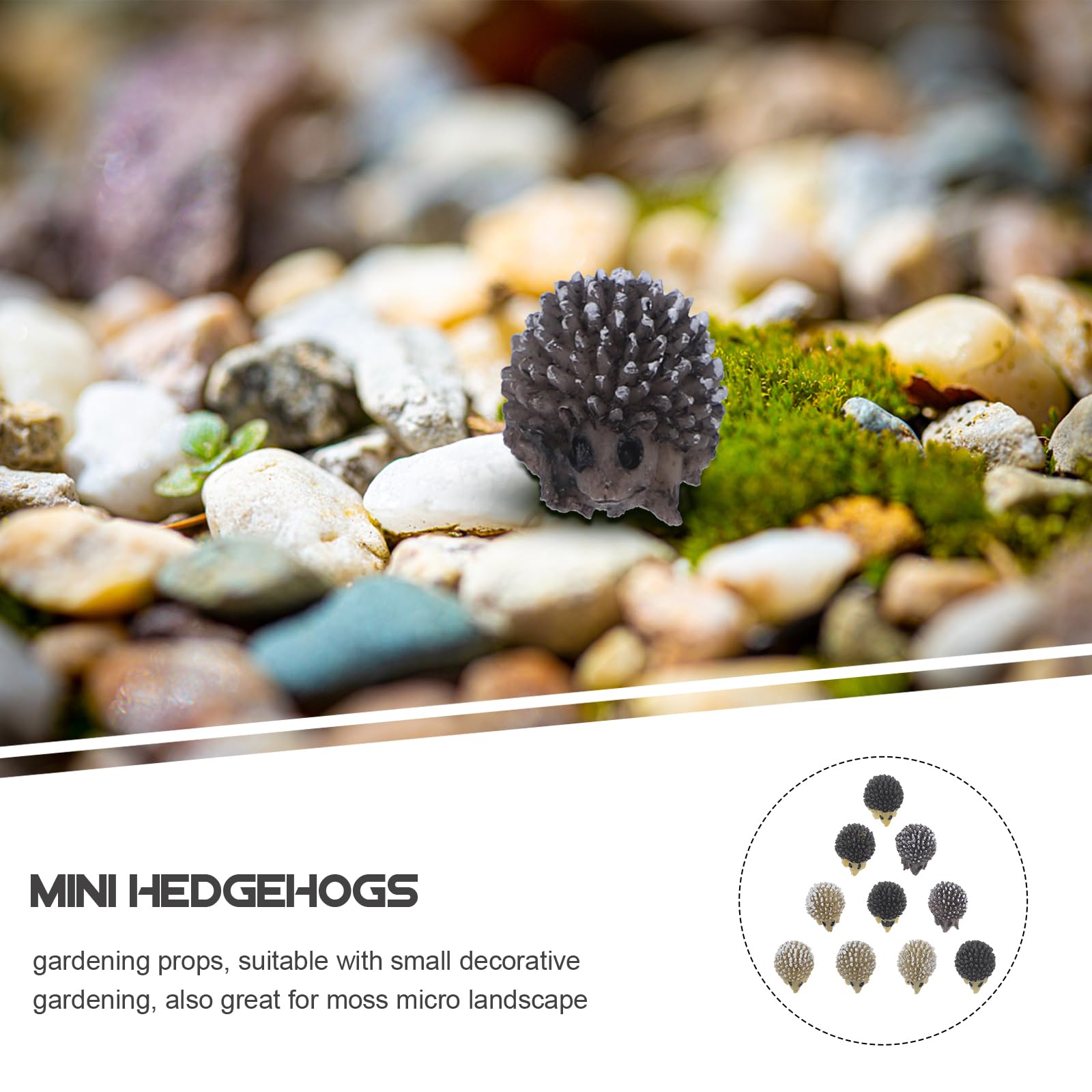 Tuin decoratie beeldje - egel - bruin - 22 x 13 cm - polystone - dier | Fun en Feest