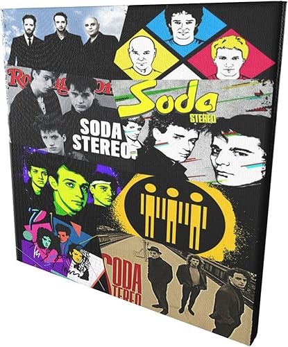 Miniatura 2 de IsjHLAMr Soda Rock Band Decoración Estéreo Pintura Arte de Pared Para Biblioteca Gimnasio Decoración Moderna Listo Para Colgar Decoración Decoración