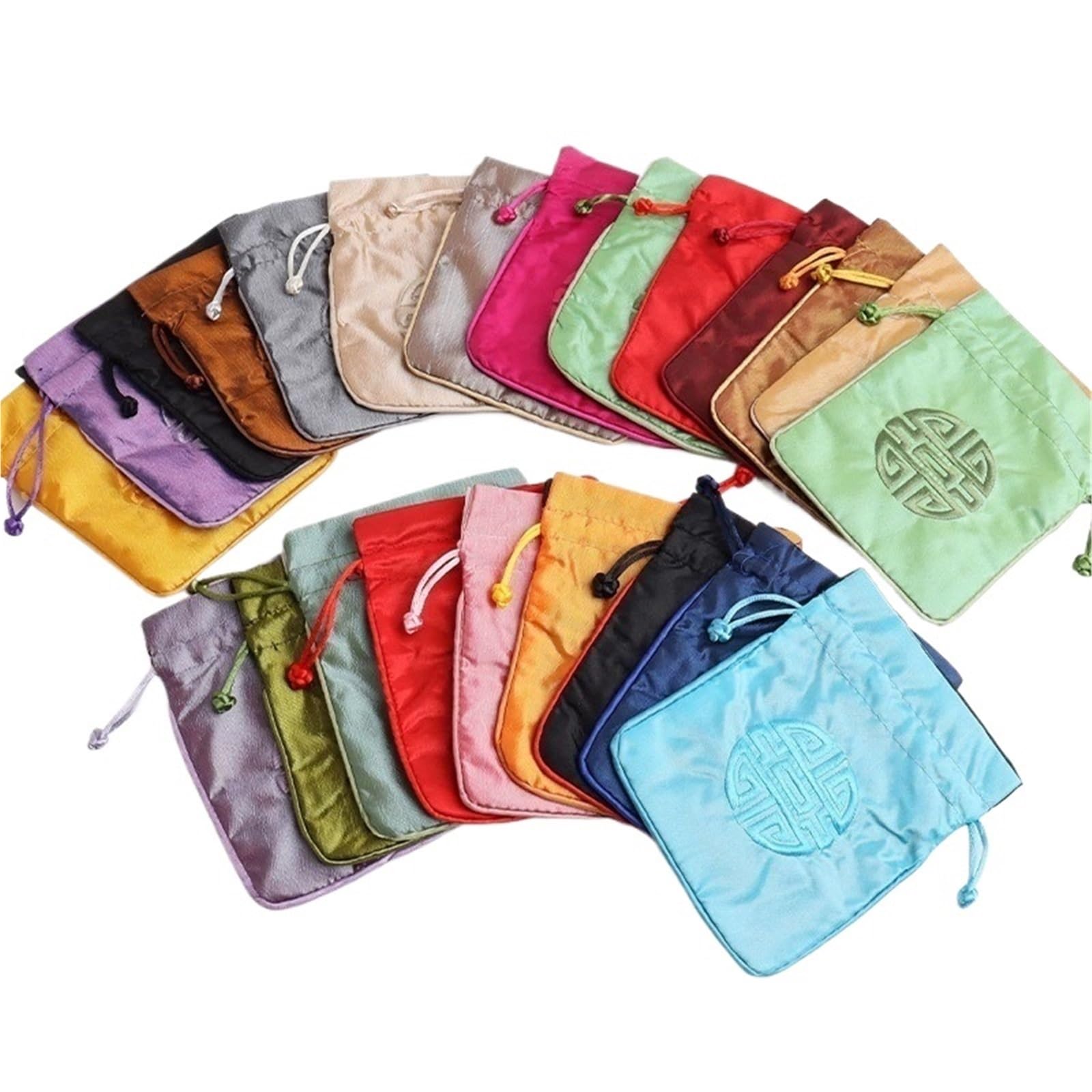 Pochette Cadeau Sac à cordon en soie 20 pièces