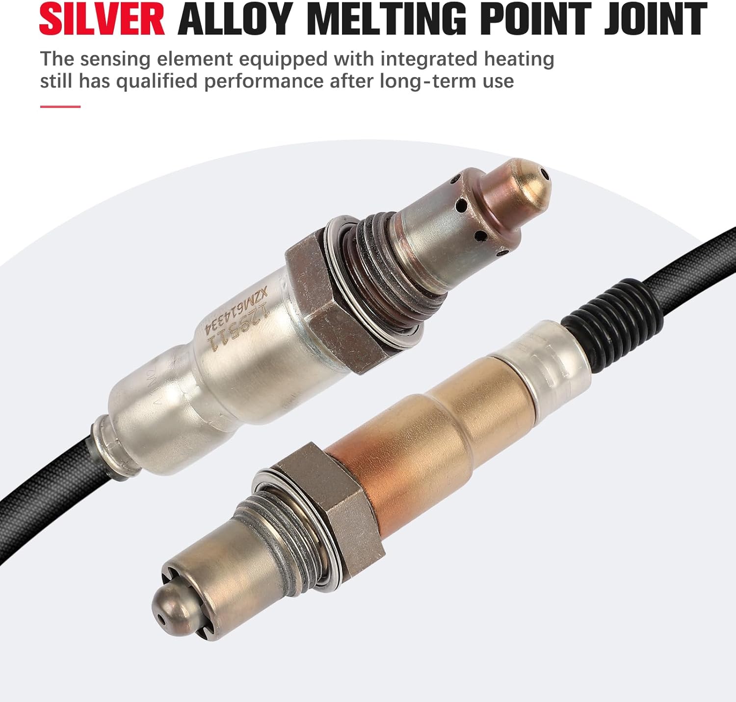 Upstream Downstream O2 Oxygen Sensor 4PC for 2011 for Ford Edge Explorer for Lincoln MKX 3.5L 3.7L - 234-5038 9E5Z9F472D BL3Z9F472A - Fix Fault Light Reduce Fuel