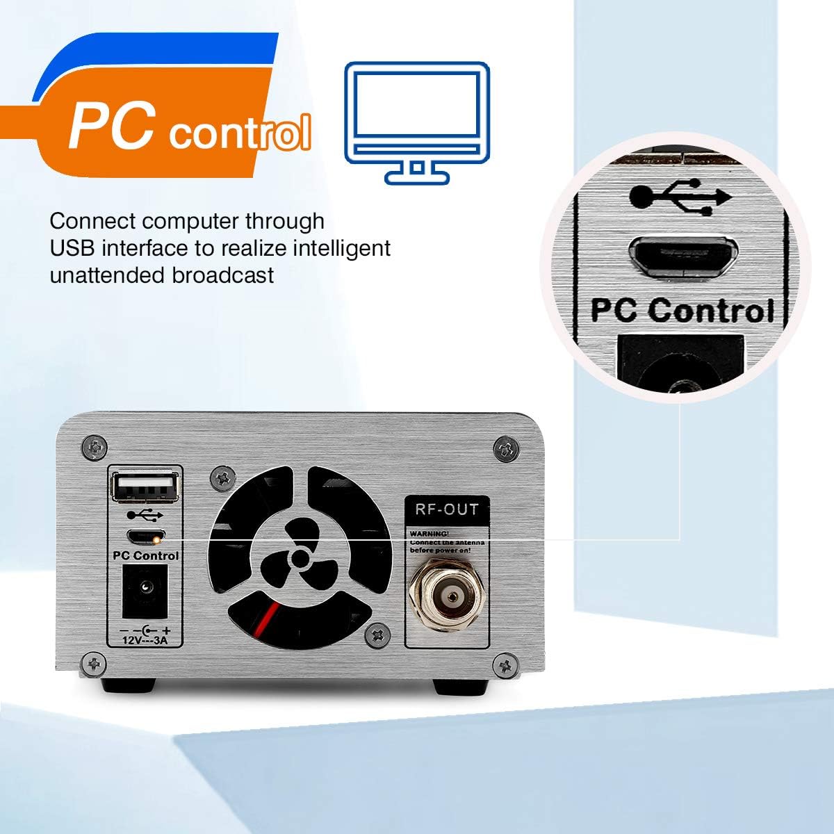 🔥 Hot Deals FM Broadcast Transmitter, Elikliv 76~108MHz 6W LCD Built-in PLL FM Transmitter for Church Radio Station Car Theater